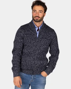 NZA New Zealand Auckland Gemêleerd navy wollen vest -