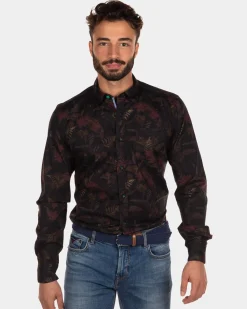 NZA New Zealand Auckland Geprint stretch overhemd Opua -