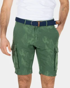 NZA New Zealand Auckland Geprinte linnen katoenen cargo shorts -