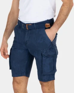 NZA New Zealand Auckland Geprinte linnen katoenen cargo shorts -