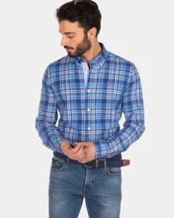 NZA New Zealand Auckland Geruit overhemd blauw wit -