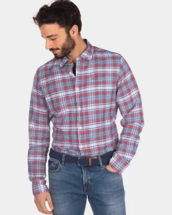 NZA New Zealand Auckland Geruit overhemd rood blauw wit -