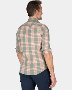 NZA New Zealand Auckland Geruit overhemd roze en groen -