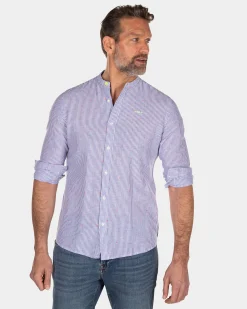 NZA New Zealand Auckland Gestreept overhemd zonder kraag -