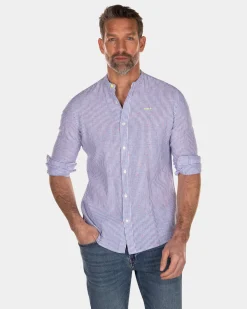 NZA New Zealand Auckland Gestreept overhemd zonder kraag -