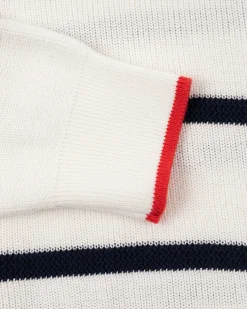 NZA New Zealand Auckland Gestreepte trui met ronde hals ecru zwart -