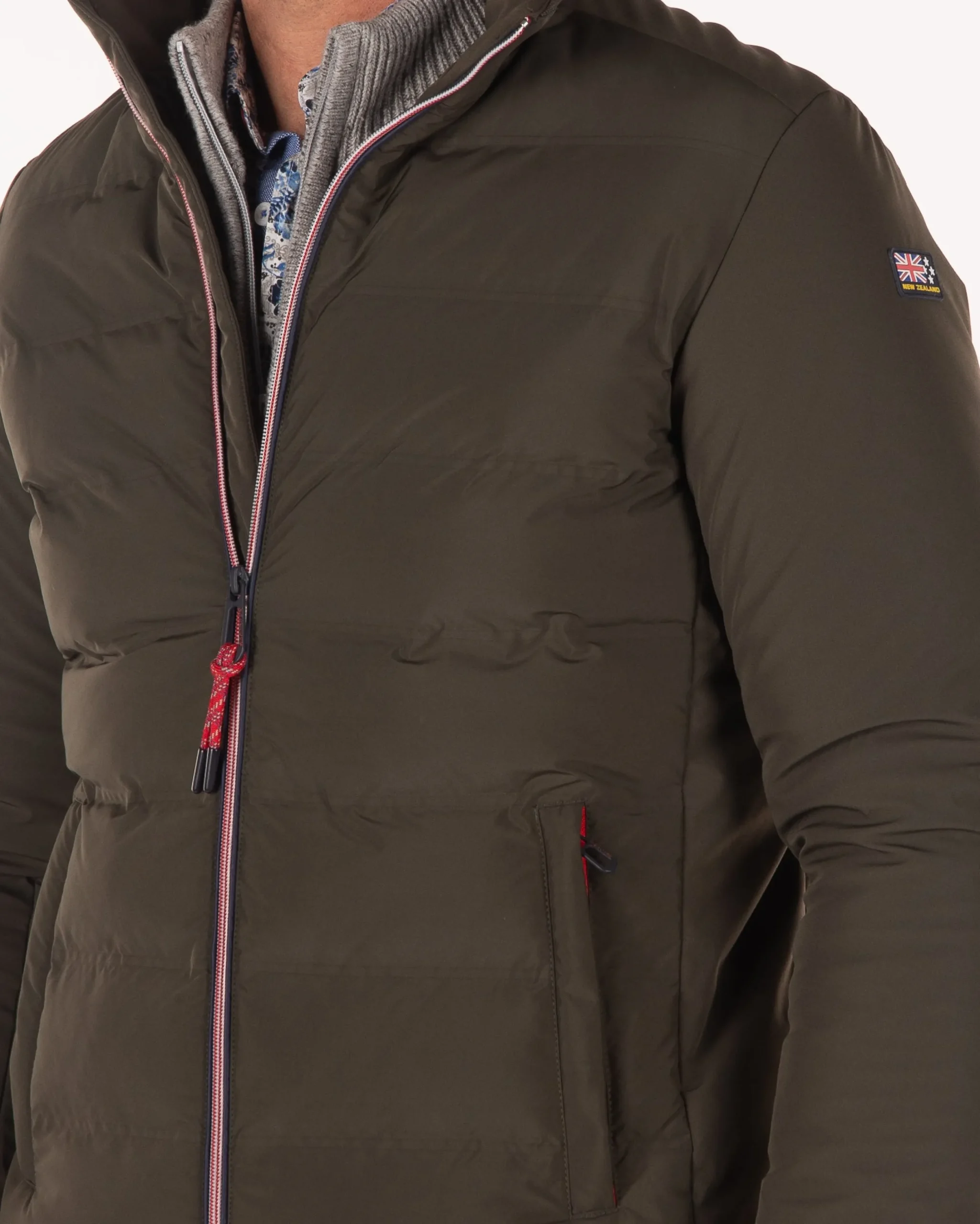 NZA New Zealand Auckland Gewatteerde effen jas -