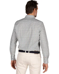 NZA New Zealand Auckland Groen geprint katoenen overhemd