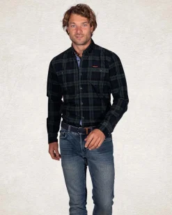 NZA New Zealand Auckland Groen grijs geruit overhemd -