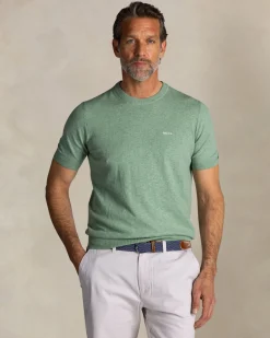 NZA New Zealand Auckland Groen katoenen gebreid T-shirt