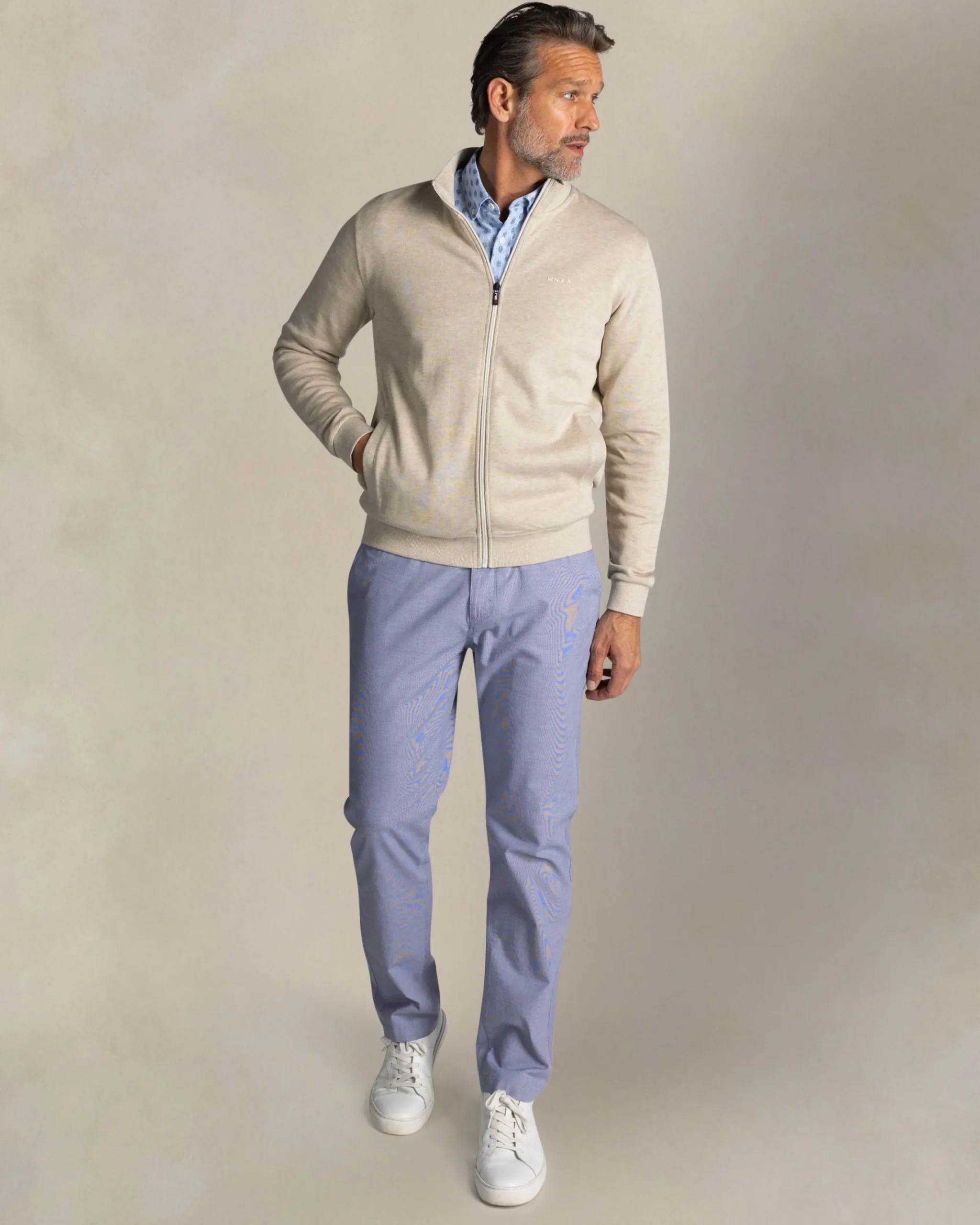 NZA New Zealand Auckland Groen katoenen vest met rits