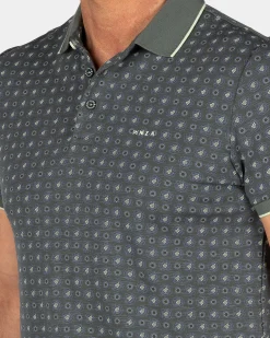 NZA New Zealand Auckland Groen poloshirt met kleine stippen