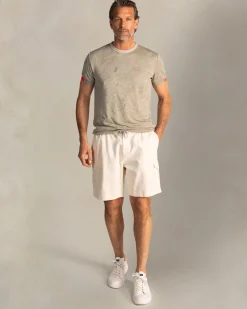 NZA New Zealand Auckland Groen t-shirt met ronde hals en bladprint