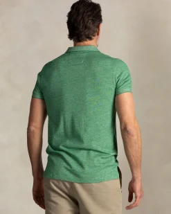 NZA New Zealand Auckland Groene effen polo met katoen en linnen