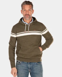 NZA New Zealand Auckland Groene hoodie met witte streep -
