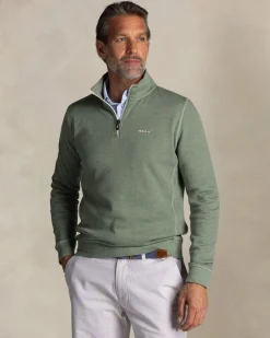 NZA New Zealand Auckland Groene katoenen trui met halve rits