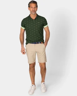 NZA New Zealand Auckland Groene polo met kleine print