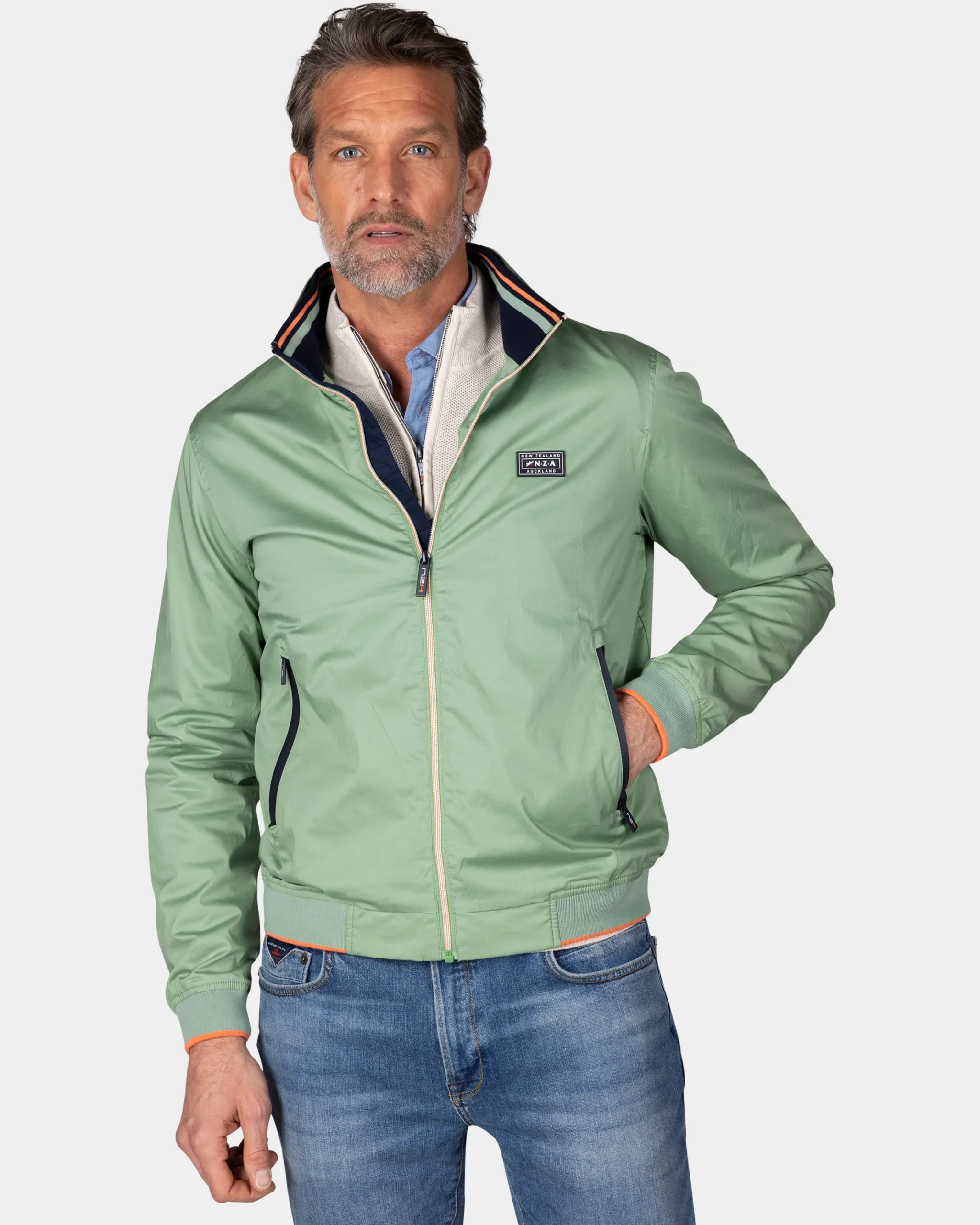 NZA New Zealand Auckland Groene twill bomber
