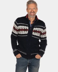 NZA New Zealand Auckland Grofgebreid vest met print Arohaki -