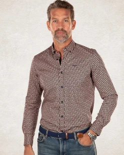 NZA New Zealand Auckland Katoen elastaan overhemd met lange mouw -