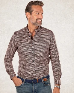 NZA New Zealand Auckland Katoen elastaan overhemd met lange mouw -