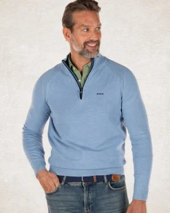 NZA New Zealand Auckland Katoen trui met halve rits -