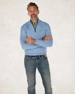 NZA New Zealand Auckland Katoen trui met halve rits -