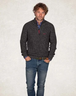 NZA New Zealand Auckland Katoenen effen trui met halve rits -