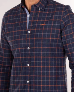 NZA New Zealand Auckland Katoenen flanel overhemd blauw rood -