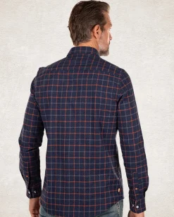 NZA New Zealand Auckland Katoenen flanel overhemd blauw rood -