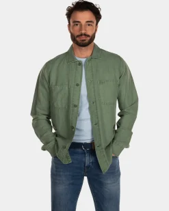 NZA New Zealand Auckland Katoenen linnen overshirt -