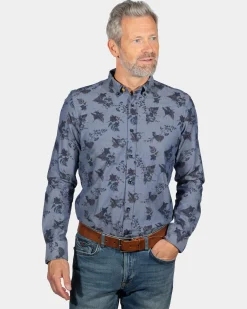 NZA New Zealand Auckland Katoenen overhemd met bloemenprint South Mavora -