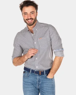 NZA New Zealand Auckland Katoenen overhemd met stippen -