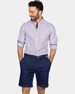 NZA New Zealand Auckland Katoenen overhemd met streep -