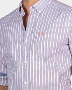 NZA New Zealand Auckland Katoenen overhemd met streep -