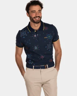 NZA New Zealand Auckland Katoenen polo met print -