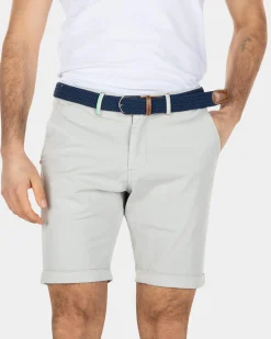 NZA New Zealand Auckland Katoenen stretch chino shorts Grijs