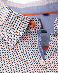 NZA New Zealand Auckland Katoenen stretch overhemd met print -