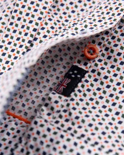 NZA New Zealand Auckland Katoenen stretch overhemd met print -