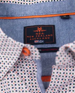 NZA New Zealand Auckland Katoenen stretch overhemd met print -