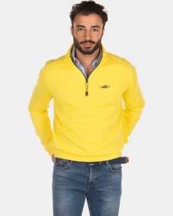 NZA New Zealand Auckland Katoenen sweater met halve rits -