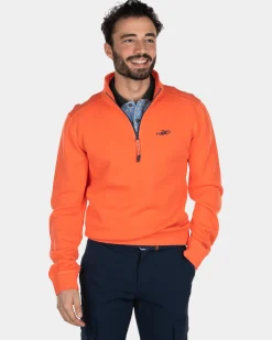 NZA New Zealand Auckland Katoenen sweater met halve rits -