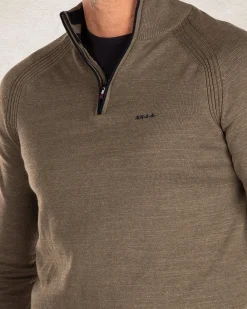 NZA New Zealand Auckland Katoenen trui met halve rits -