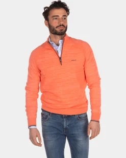 NZA New Zealand Auckland Katoenen trui met halve rits -