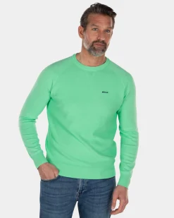 NZA New Zealand Auckland Katoenen trui met ronde hals groen -