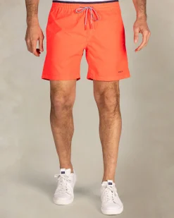 NZA New Zealand Auckland Knalrode zwembroek met navy details