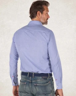 NZA New Zealand Auckland Lichtblauw katoenen overhemd -