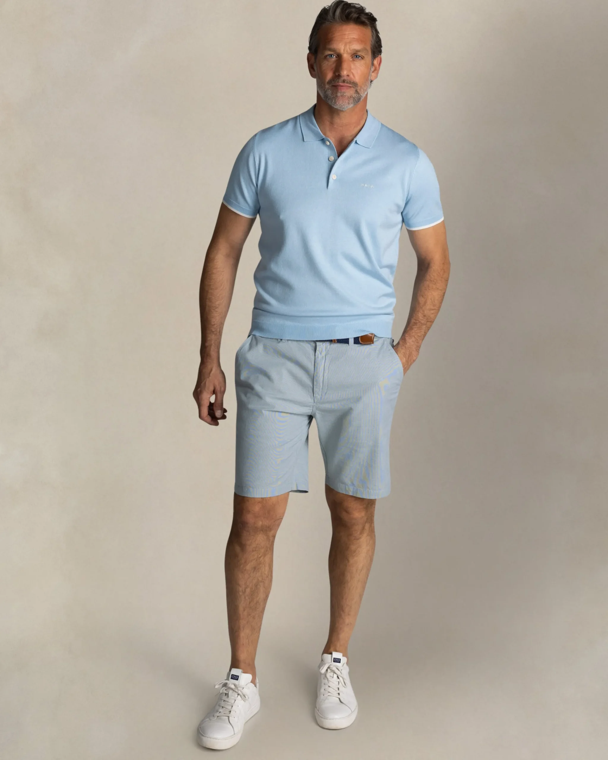 NZA New Zealand Auckland Lichtblauw klassiek poloshirt