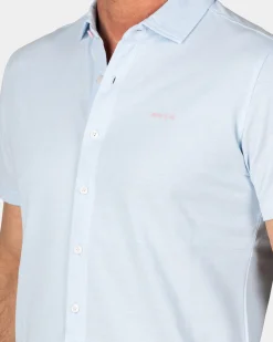 NZA New Zealand Auckland Lichtblauw overhemd met korte mouw