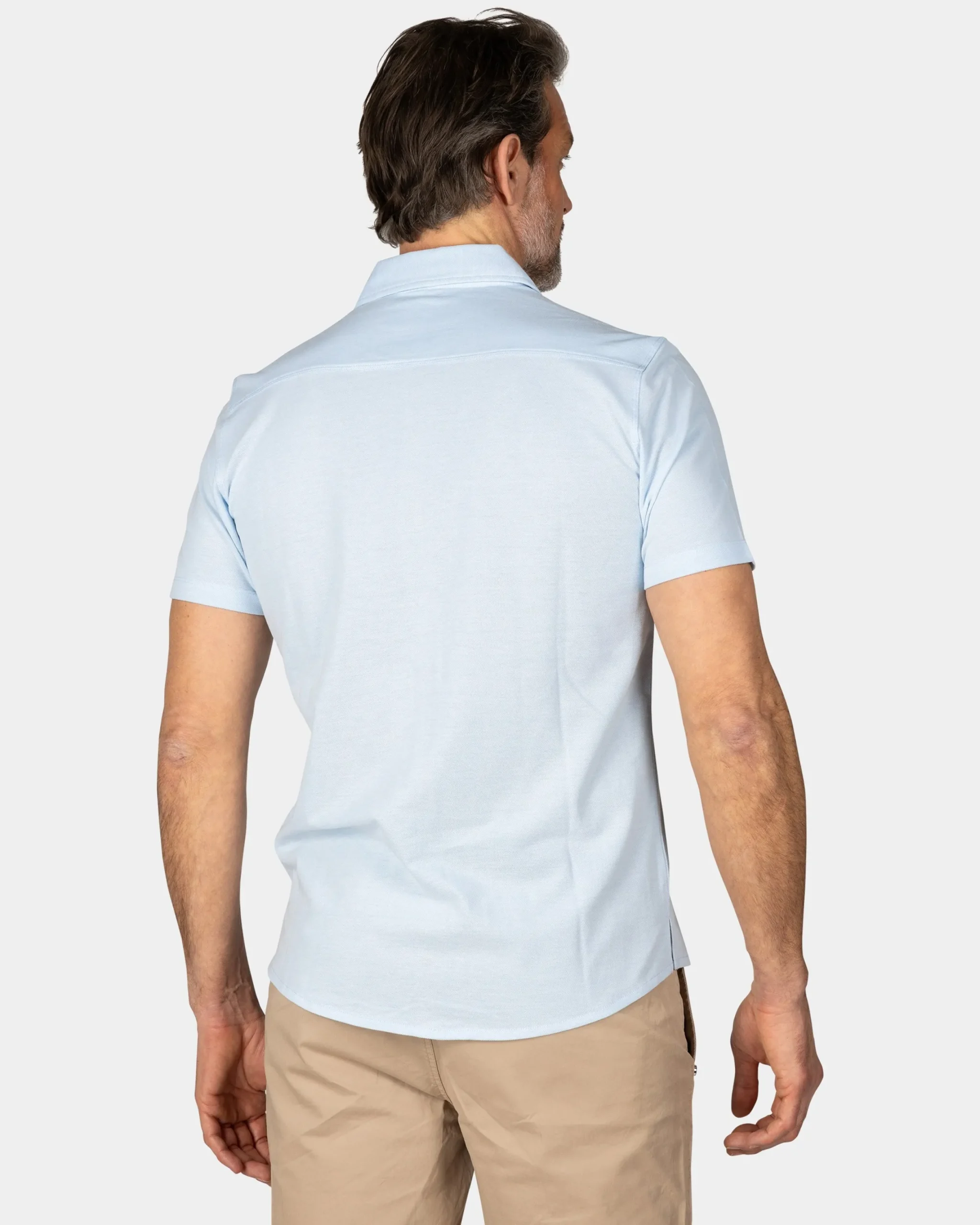 NZA New Zealand Auckland Lichtblauw overhemd met korte mouw